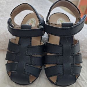 Angel Baby Shoe Navy Sandals Size 5